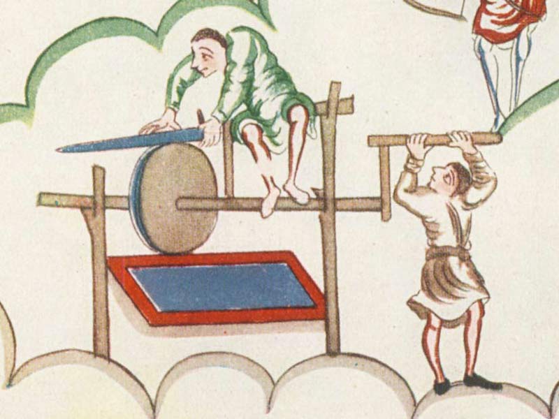 A period illustration of grinding from the Canterbury Psalter circa 1150.jpg