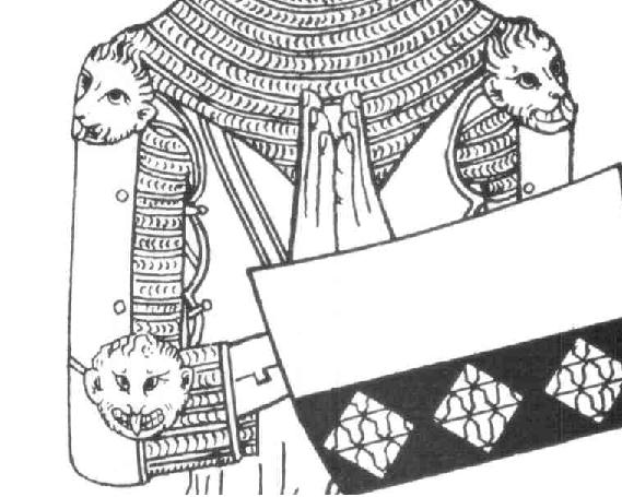 detail of shoulder from De Creke brass.JPG