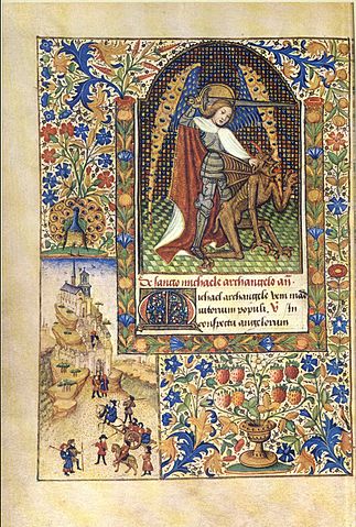 Hours of Peter II - St Micheal and the Mount St Michel.jpg