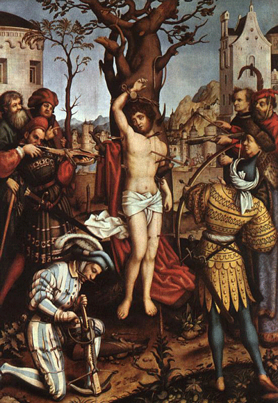 The-Martyrdom-of-Saint-Sebastian-by-Hans-Holbein-the-Elder,-1516.gif