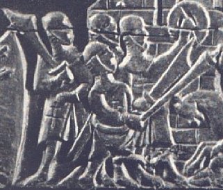 The Ypres town militia at the Battle of Courtrai with two flachions.jpg